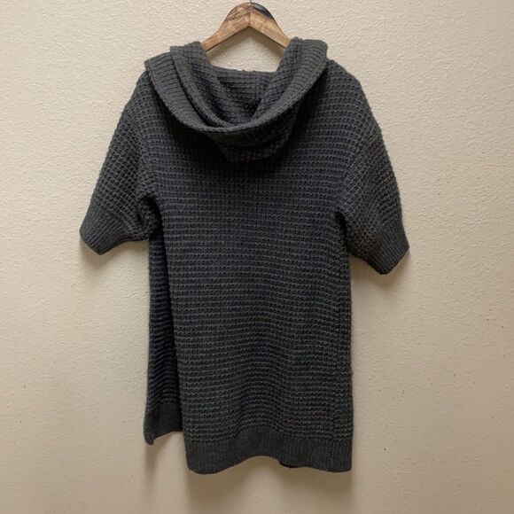 Vince Alpaca Blend Waffle Knit Hooded Cardigan Medium - Picture 6 of 6